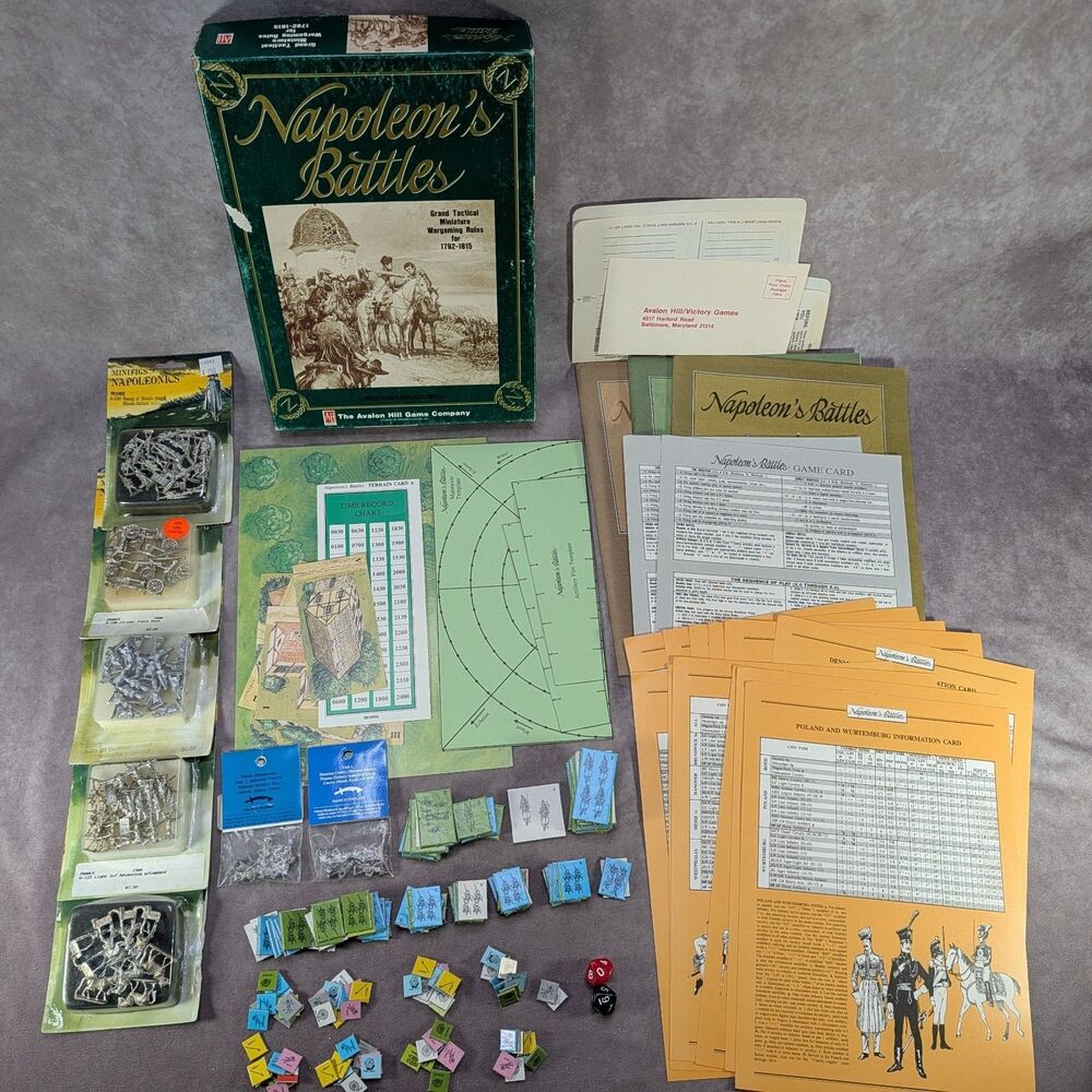 Napoleon's Battles Avalon Hill Wargame 1792-1815 Minifigs 15mm Pewter Figures